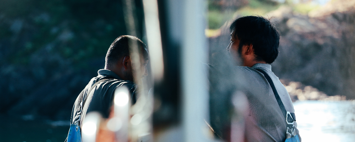 船上の漁師さん